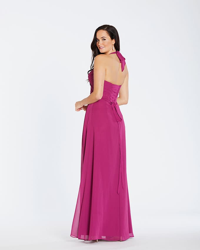 blue dress for baby girl Rose One Shoulder Bridesmaid Dress in Stretch Satin main image 1